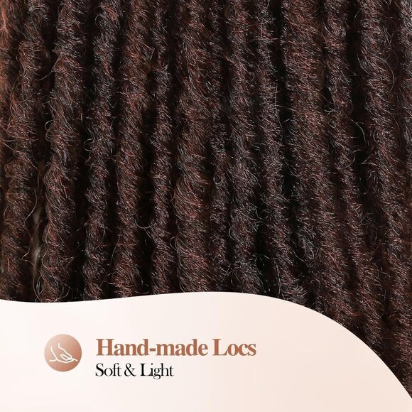 Clip In Dreadlock Twisted Ponytail Synthetic Faux Locs Natural Look main image 9
